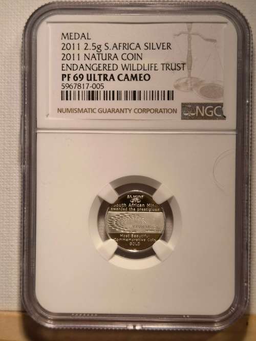 BEST KNOWN!!!!! ONLY 2 EVER GRADED!!!!!  2011 NATURA COIN MEDAL - PF69UC